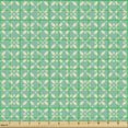 thumbnail image 2 of Ambesonne Abstract Fabric by the Yard Upholstery, Retro Style Garden Pattern, 1 Yard, Sea Green Pale Yellow, 2 of 5