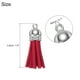 thumbnail image 2 of Uxcell 200 Pcs Borlas para Llaveros, Borlas de Cuero a Granel para Manualidades, Pendientes de Borlas de Color, Rojo, 2 of 5