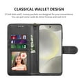 thumbnail image 2 of Galaxy S24 Case, Samsung Galaxy S24 Wallet Case, Galaxy S24 Leather Case, Tekcoo PU Leather Folio Flip Cover Magnetic Closure TPU Shockproof Protective Case Kickstand Strap -Black, 2 of 9
