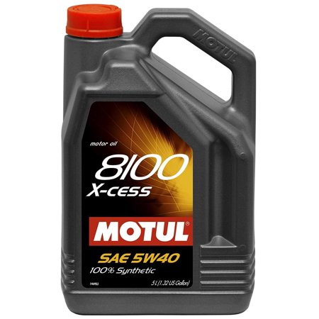 Motul 007250 8100 X-cess 5W-40 Synthetic Gasoline and Diesel Engine Oil - 5L (Best Performance Diesel Engine)