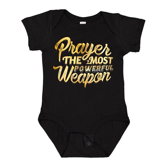 Inktastic Prayer Power Gold Boys or Girls Baby Bodysuit