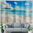thumbnail image 4 of Orinice Beach Scene Tapestry Wall Hanging Unique Style Graphic Tapestries Home Wall Decor Art for Living Room Bedroom Apartment Farmhouse Dorm 60x50inch, 4 of 6