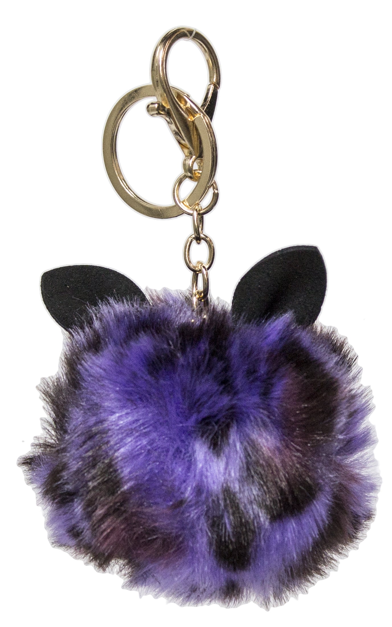 Catify Co Pom Pom Keychain with Cat Ears Gray