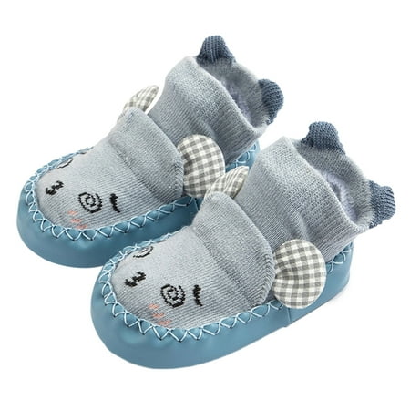 

nsendm Toddler Socks Boys Shoe Size 11 Baby Infants Toddlers Girls Mid Calf Length Socks Antislip 1 6t Socks Girls Blue 0-6 Months