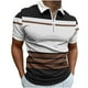 thumbnail image 1 of Tops de Algodón para las Mujeres con Cremallera de Manga Corta con Solapa Impresa Camiseta Suelta, Ligera Blusa de Cuello Redondo de Algodón de Imitación para el Hogar Y el Uso Diario, 1 of 5