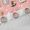 thumbnail image 4 of Homewish Halloween Witch Kitchen Curtains for Kids Girls, Magic Book Black Out Curtains Pack of 2 (42x63 Each), Pink, 4 of 5