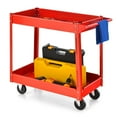 thumbnail image 1 of Costway 2-Tier Utility Cart Metal Service Cart Rolling Tool Storage Organizer with Handle, 1 of 9