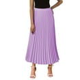 thumbnail image 1 of Robes pour Femmes Taille Haute Jupe Midi en Chiffon à Volants Longueurs Longues Robe pour Femmes Violet Clair TG, 1 of 4