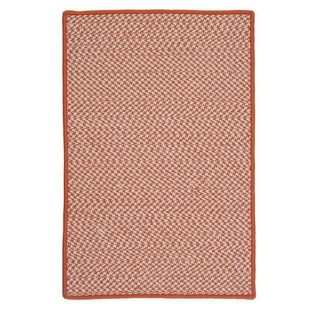 Outdoor Houndstooth Tweed - Orange 4'x6'