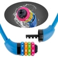 thumbnail image 5 of Bike Lock Cable, Bicycle Cable Lock with 4 Digit Combination & Large Lock Head, Resettable Kids Bike Cable Lock, 2 Ft x ∅0.45 in, Lock for Bike, Scooter, Skateboard, Motorcycle, E Bike (Bule), 5 of 13
