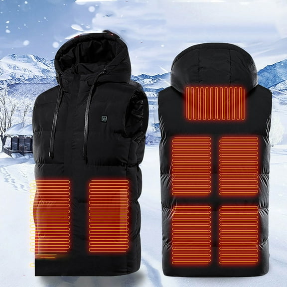 Babysbule Mens Jackets Plus Size Heated Vest For Men And Women Dual Control 7 Heating Vest Heated Jacket Winter Heating Vest