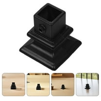 UPOUART Heavy Duty Black Iron Post Mounting Brackets for Stair Handrails and Deck Railings Home Use 2pcs