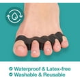 thumbnail image 4 of ZenToes Silicone Toe Separator Spacers for Correct Toe Alignment, Bunion and Hammer toe Straighteners, Black - 2 Pairs, 4 of 8