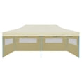 thumbnail image 3 of vidaXL Party Tent Foldable Pop-up Gazebo Patio Pavilion Canopy Tent Cream, 3 of 16