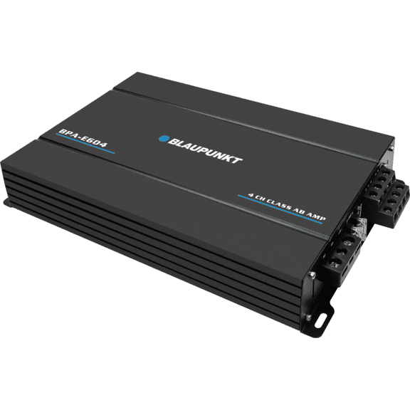 BLAUPUNKT BPA-E604 4-Channel Class AB Car Amplifier - 1800W Max Power, Bridged 360W RMS - Compact Design for Superior Sound Clarity