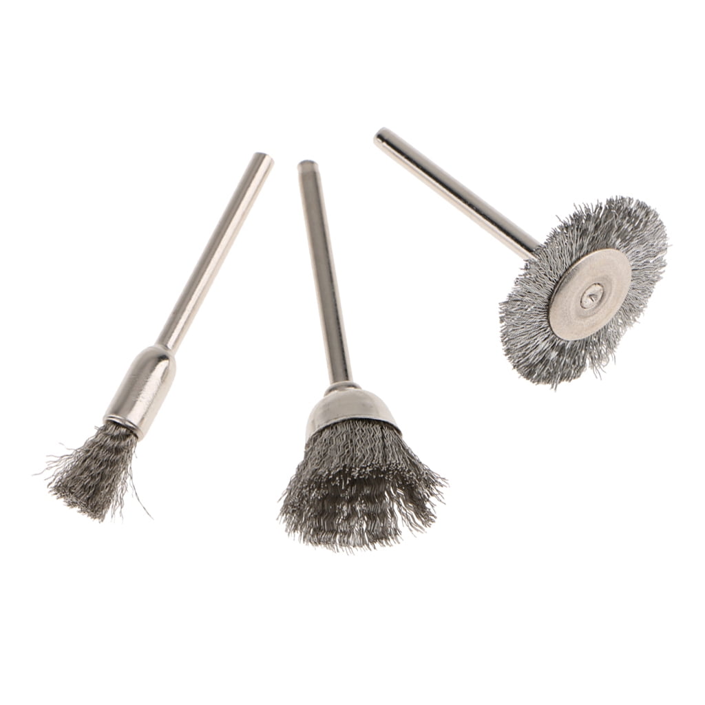 3 Pieces Wire Brush for Drills Wire Brush Wheel, Wire Brush Polishing