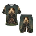 thumbnail image 1 of Balery Lotus Leaf Starry Sky Guinea Pig Conjunto de Pijama Infantil de Manga Corta con Estampado – Ropa de Dormir de Algodón Suave-XX-Large, 1 of 6