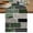 Emerald, Sage, White, Charcoal, variant on Animal Fur Print Table Runner, Green Giraffe Zebra Striped Abstract Washable Cotton Linen Table Runners 120 Inches Long, Dresser Scarf Runner for Dining/Living Room/Kitchen/Square Tables 13''x120''