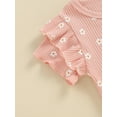 thumbnail image 6 of Bagilaanoe 3pcs Newborn Baby Girl Pants Set Flower Short Sleeve T-shirt Tops + Flare Trousers 6M 12M 18M 24M 3T 4T Kids Casual Clothes, 6 of 7