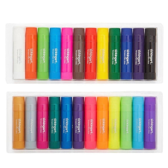 KINGART® 24 PC. TEMPERA PAINT STICK SET