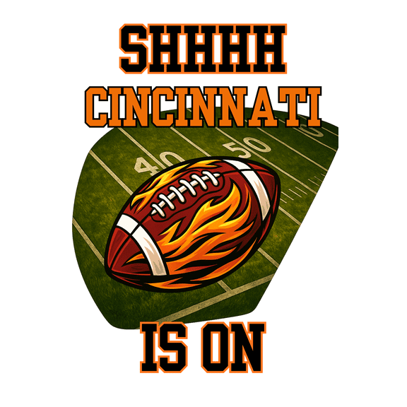 Cincinnati, Football Fan Socks – “SHHHH, The Game Is On”