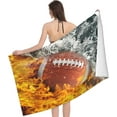 thumbnail image 3 of American Football Beach Towel Large Sand Free Quick Dry Ball Sport Bath Towels Gift for Men Boys Pool Bathroom Swimming Travel, 3 of 7