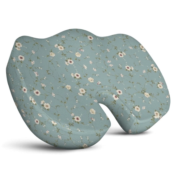 Premium Floral Pattern Memory Foam Seat Cushion Ergonomic Chair Pad for Office Chair, Car, Airplane & Bleachers Sciatica, Tailbone Hip & Back Pain Relief - Chair Cushion for Long Office Workers.