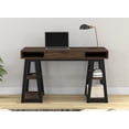 thumbnail image 2 of Safdie & Co. Writing Desk/Computer Table/Gaming Office Desk-48"L/Walnut/Black Metal, 2 of 4