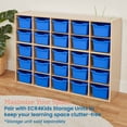 thumbnail image 5 of ECR4Kids Scoop Front Plastic Storage Bins, Multipurpose Organization, Blue, 25-Piece, 5 of 9
