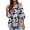 Pink Flower, variant on Nlife Women Bohemian Floral Print 3/4 Sleeve V Neck Shirt