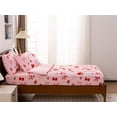 thumbnail image 2 of NTBED Strawberry Bow Printed Zipper Bedding Sets Twin for Kids Girls Lightweight Microfiber Butterfly Comforter Set with Fitted Sheet Pillow Covers,Pink, 2 of 8