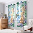 thumbnail image 7 of Sheer Curtains Grommet Drapes Window Treatments Light Filtering for Bedroom Living Room 2 Panels 52" x 63" Lion Home, 7 of 7