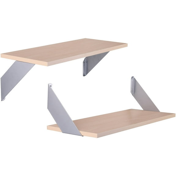Shelf-Made® KT-0051-1024PM 10" x 24" Platinum Over/Under Decorative Wood Shelf Kit, 50 Pound Capacity