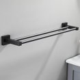 thumbnail image 2 of Toallero de baño, toallero de pared (negro, 50 cm), 2 of 5