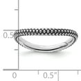 thumbnail image 3 of Sterling Silver Polished Antiqued Wave Ring, 3 of 5