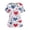 Light Blue, variant on Nursing Scrubs Top for Women - 4th of July Heart & Fireworks Print V-Neck Uniform with Pockets, USA 250th Anniversary Stretchy Short Sleeve Tunic Navy XXL