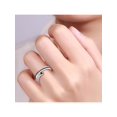 thumbnail image 3 of 1pc Beautiful & Fashionable Creative Opening Ring With 925 Silver, Star, Infinity Sign & Gemstone, Adjustable Size, Suitable For Women'S Birthday, Dating, Daily Wear Or As Christmas, Valentine'S Day,, 3 of 5