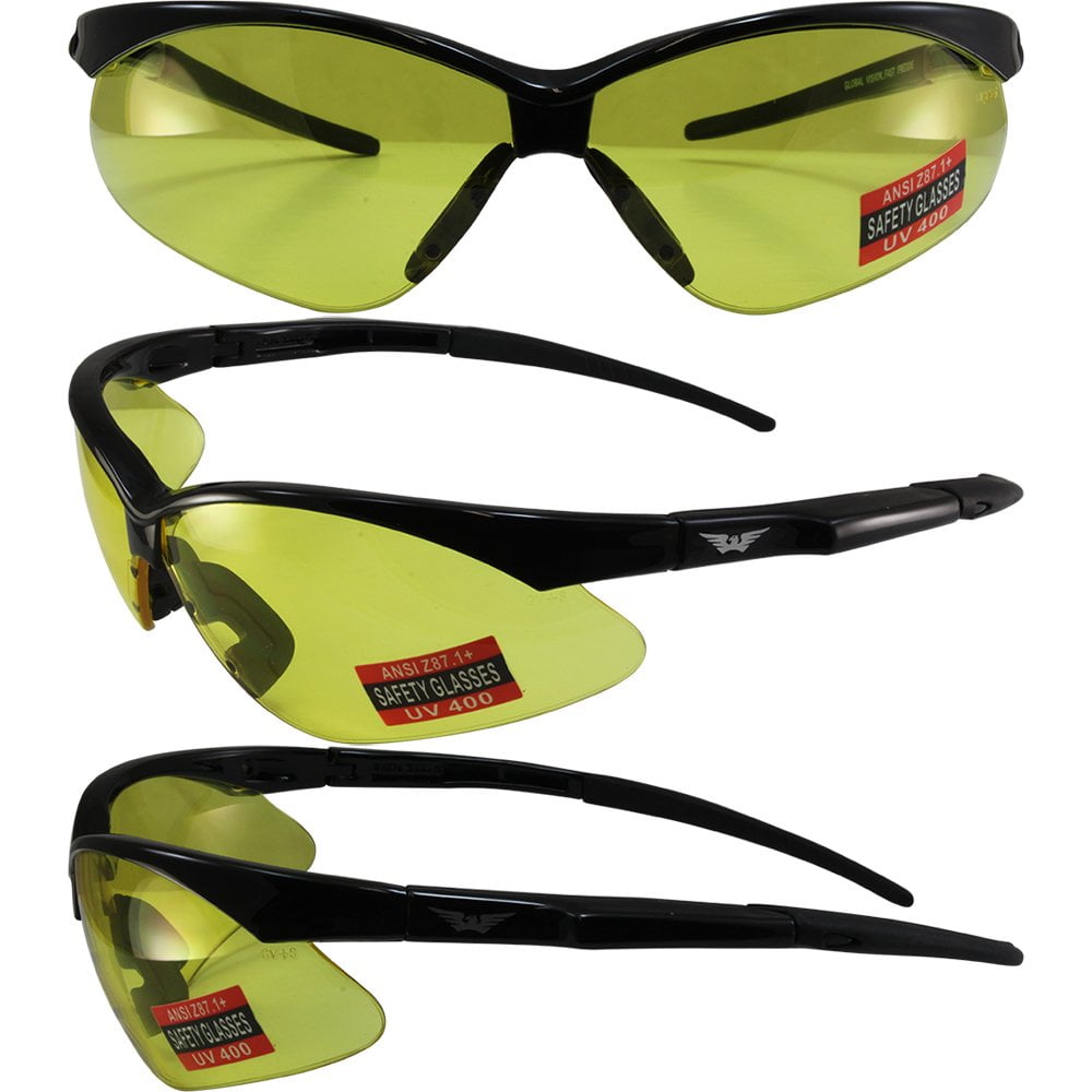 Global Vision Fast Freddie Safety Glasses Sunglasses ANSI Z87.1 Smoke Lens 
