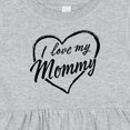 thumbnail image 4 of Inktastic I Love My Mommy in Black Chalk Heart Girls Baby Dress, 4 of 5