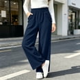 thumbnail image 6 of Women High Waist Paper Bag Waist Corduroy Wide Leg Trousers Elegant Ruffle Trim Straight-Leg Pants Vertical Rib Casual Pants Fall Outfits, 6 of 9