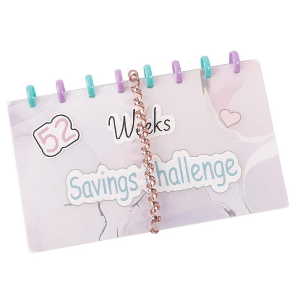 Yammee 52 Week Savings Challenge Reusable Budget Book with Envelopes Binder for Saving Refillable Organizers