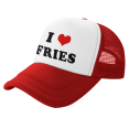 thumbnail image 1 of I Heart Fries Love Food Funny Trucker Hat Baseball Cap Unisex Red, 1 of 5