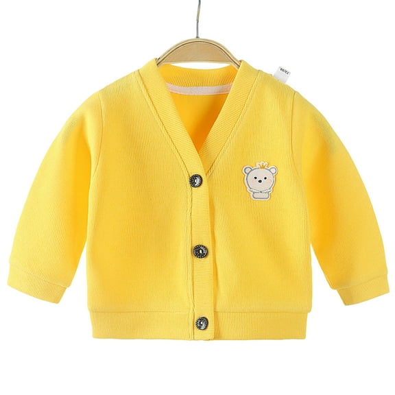 aidice Fall Baby Clothes Unisex Cute Long Sleeve Button up V Neck Jackets Toddler Boy Girl Cardigans