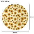 thumbnail image 6 of White Sunflower Round Tablecloth 60" X 60",Wrinkle Wipeable Table Cloth for Kitchen Dining Room Picnic Patio Party, 6 of 6