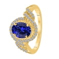 thumbnail image 3 of AoneJewelry Tanzanite and White Diamond Ring In 10K Rose, White Yellow Solid Gold, 3 of 4