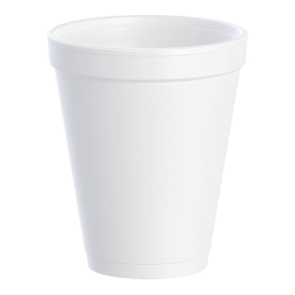 Dart Disposable Insulated Drinking Cup White Styrofoam 10 oz. 25 Ct 10J10