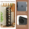 thumbnail image 5 of 8-Tier Vertical Shoe Rack, Narrow Space-Saving Shoe Organizer for Entryway, Closet, or Front Door, Modern Corner Shoe Storage for 7 Pairs with Adjustable Shelves, Engineered Wood-Black, 5 of 8