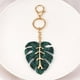 thumbnail image 3 of Llavero portátil,Llavero De Hoja De Moda Planta De Fiesta De Cumpleaños De Metal,Llaveros Llavero Suministros para fiestas de verano Regalos,Llavero lindo Llaveros dorados Anillo para 2 piezas, 3 of 8