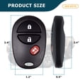 thumbnail image 3 of AKS KEYS New Replacement for Toyota 2004-2018 Keyless Entry Remote 3B GQ43VT20T (2 Pack), 3 of 6