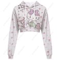 thumbnail image 4 of Chandail à Capuchon Imprimé Hello Kitty pour Femmes 2023 Automne Style Décontracté Chandail à Capuchon Ultra Court Mode Chandail à Capuchon Jogger Haut Décontracté, 4 of 7